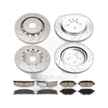 Front Rear Geomet Rotors & Pads Kit Fits 2015-2018 Ford Explorer 3.5L 54188