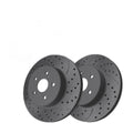 Rear Drilled Slotted Brake Rotors Pair for Subaru, Forester 2025, AWD H4 2.5L