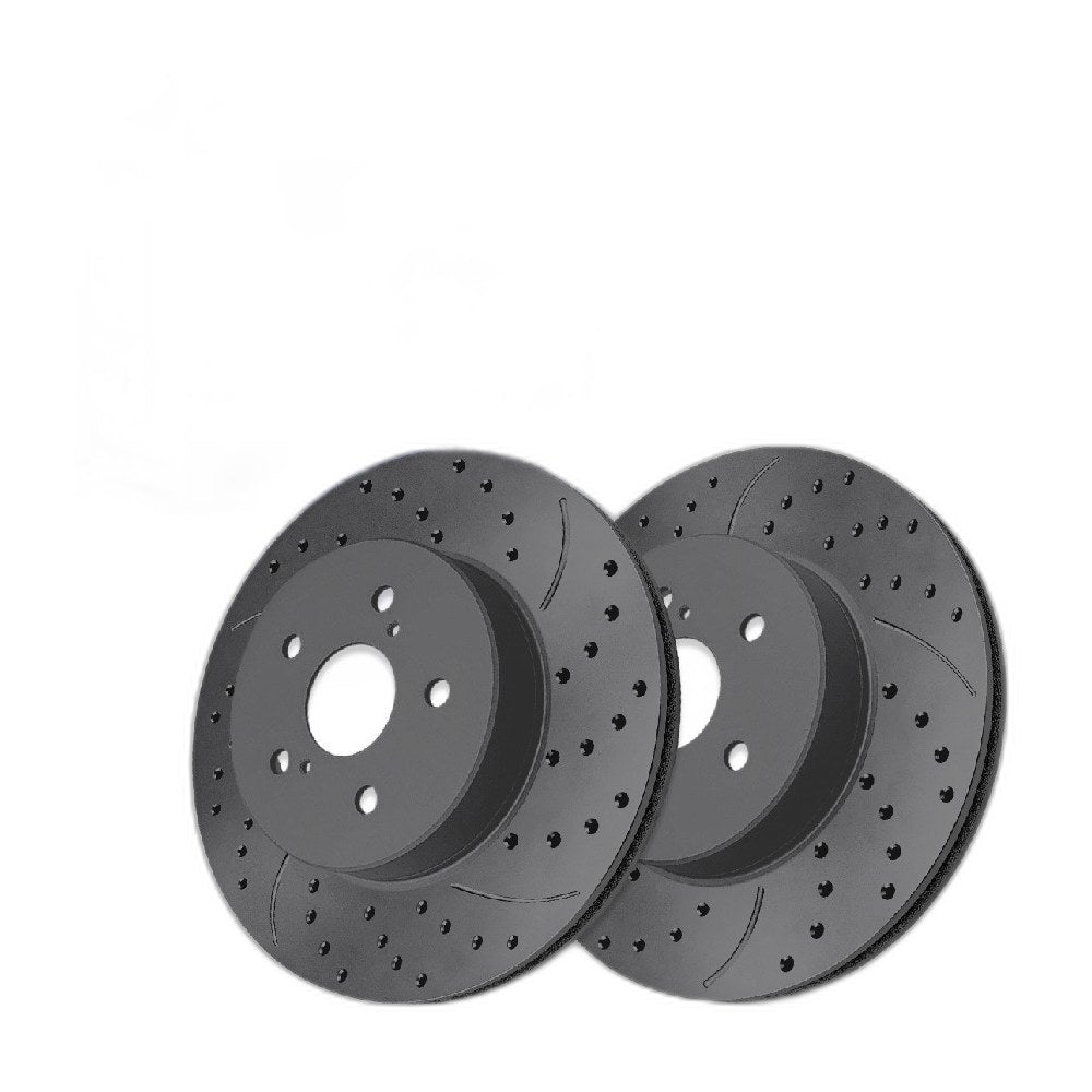 Rear Drilled Slotted Brake Rotors Pair for Subaru, Forester 2025, AWD H4 2.5L