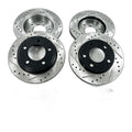 Front & Rear Drilled Brake Rotors Ceramic Brake Pads Kit for 2004-2008 Acura TL