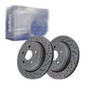 Rear Drilled Slotted Brake Rotors Pair for Jeep Grand Cherokee 2021