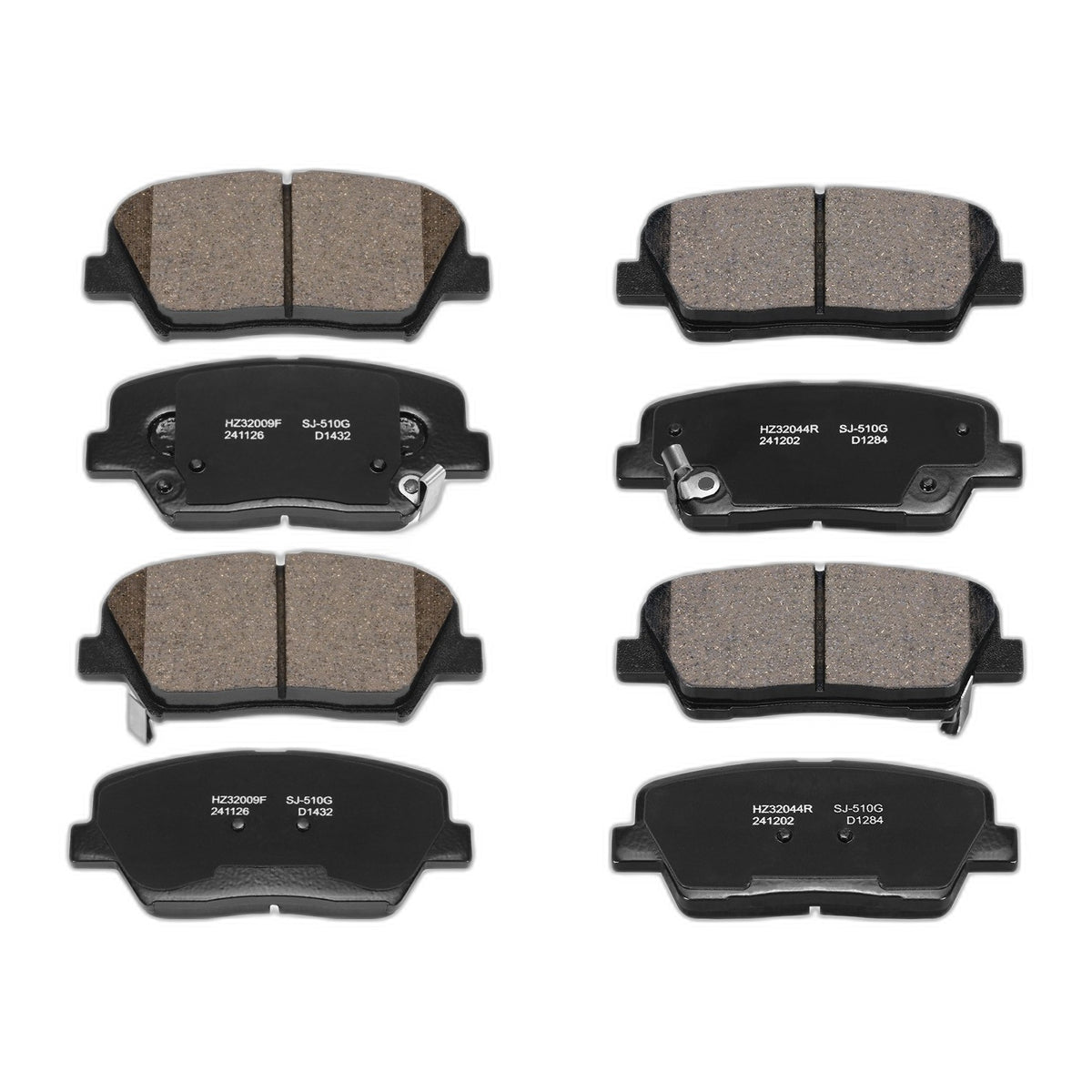 Front Rear Ceramic Brake Pads Set For 2011 2012-2015 Kia Sorento 2.4L 3.3L 3.5L