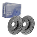 Rear Drilled Slotted Brake Rotors Pair for Ram, C/V 2012-2015, FWD V6 3.6L