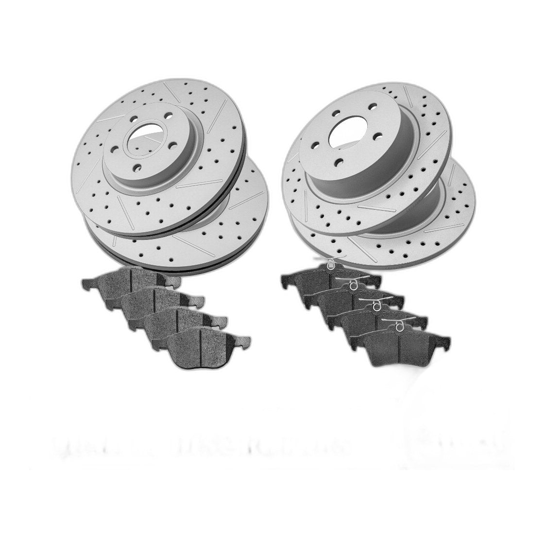 Front Rear Disc Brake Rotors & Ceramic Pads For 2013-2016 Ford Escape C-max 2.5L