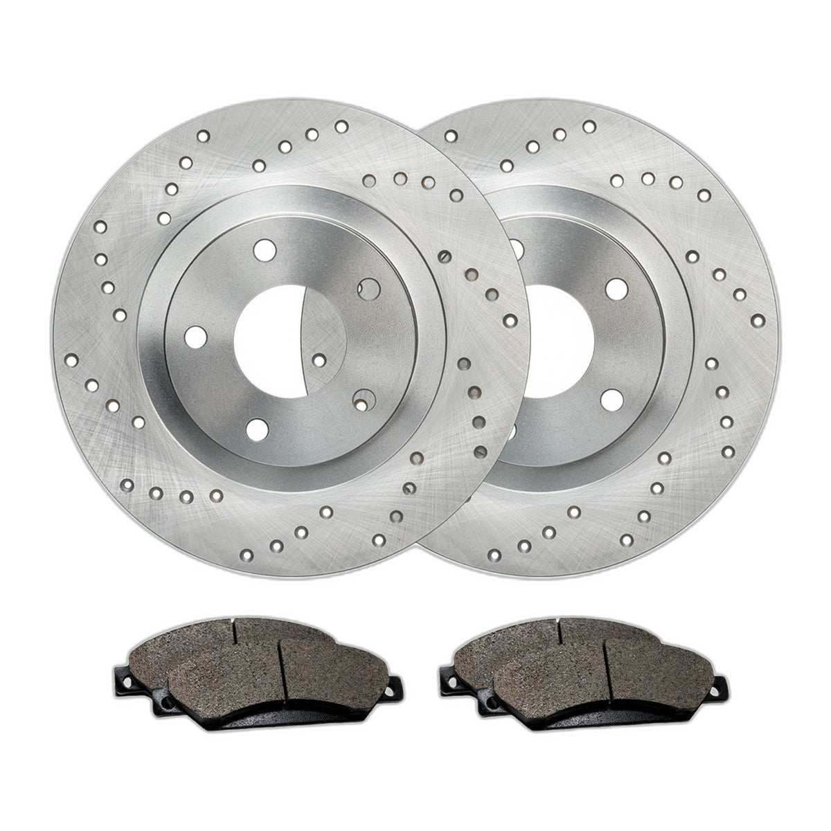 Front Drilled Brake Rotors + Pads for Ford Escape Transit Connect Lincoln MKC