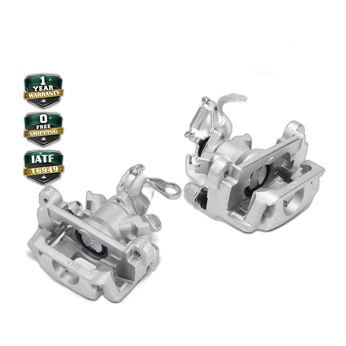 Pair Rear Brake Calipers with Bracket for Mitsubishi Outlander 14-18 RVR 13-18