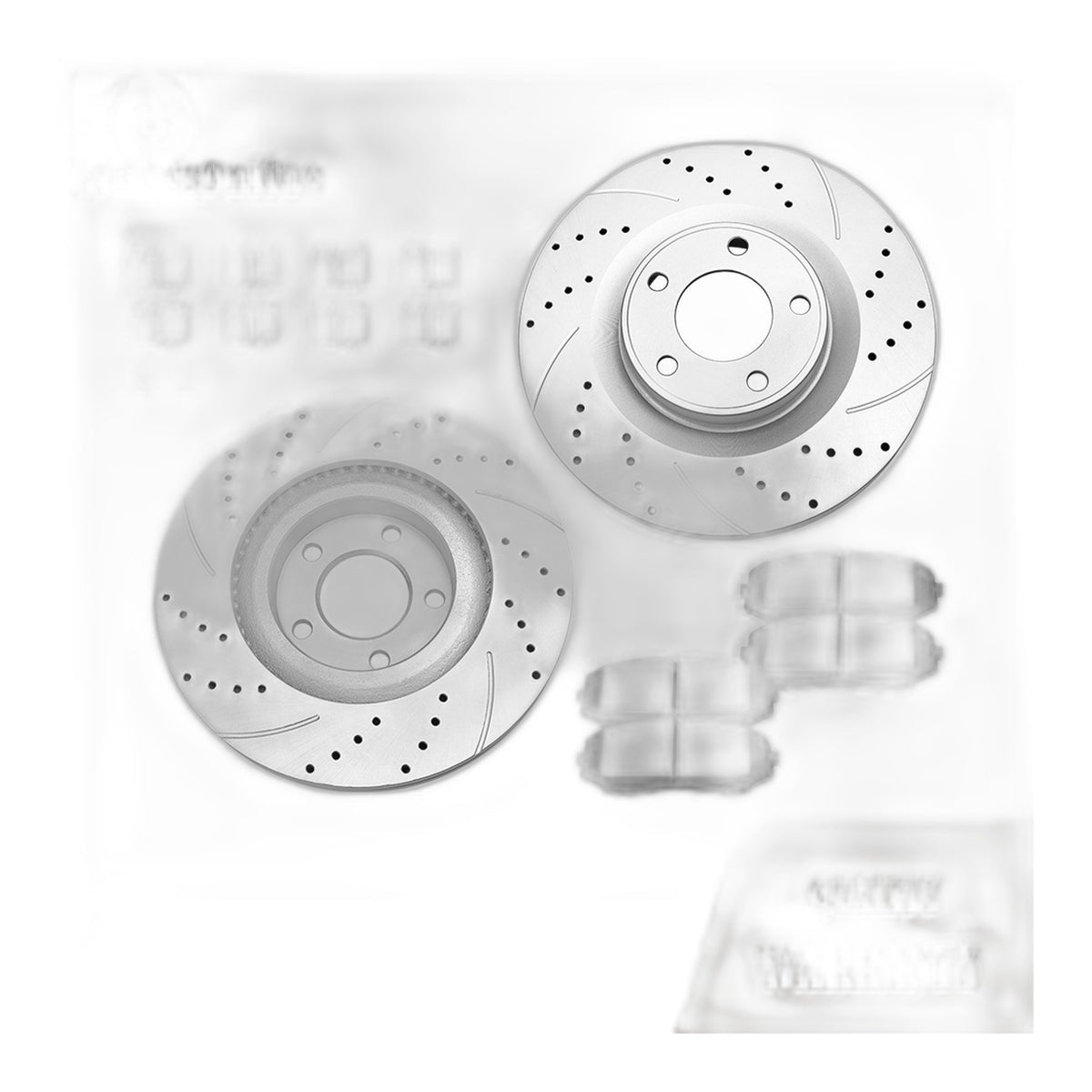 Front Brake Rotors Pads for Ford Edge 2007-2009 2010-2014 Slotted Drilled