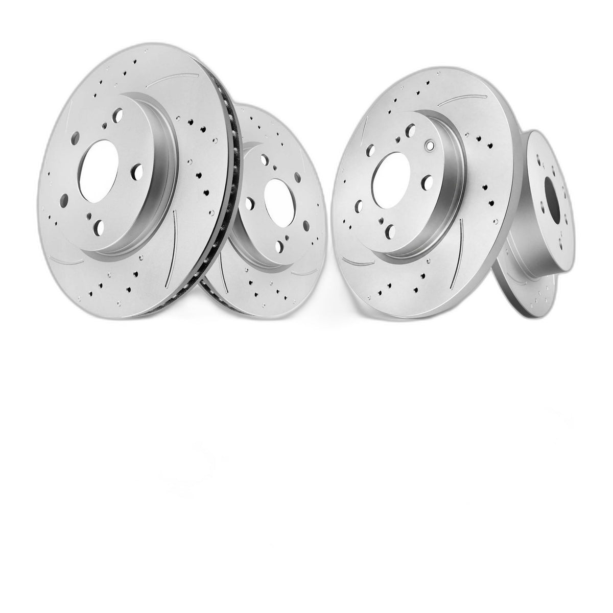 Front and Rear Drilled Rotors Disc Brake Pads Kit for 2006-2018 Toyota Rav4