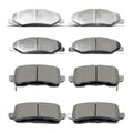 8pcs Front Rear Ceramic Disc Brake Pads Set Replacement For 2018-2023 Honda O...
