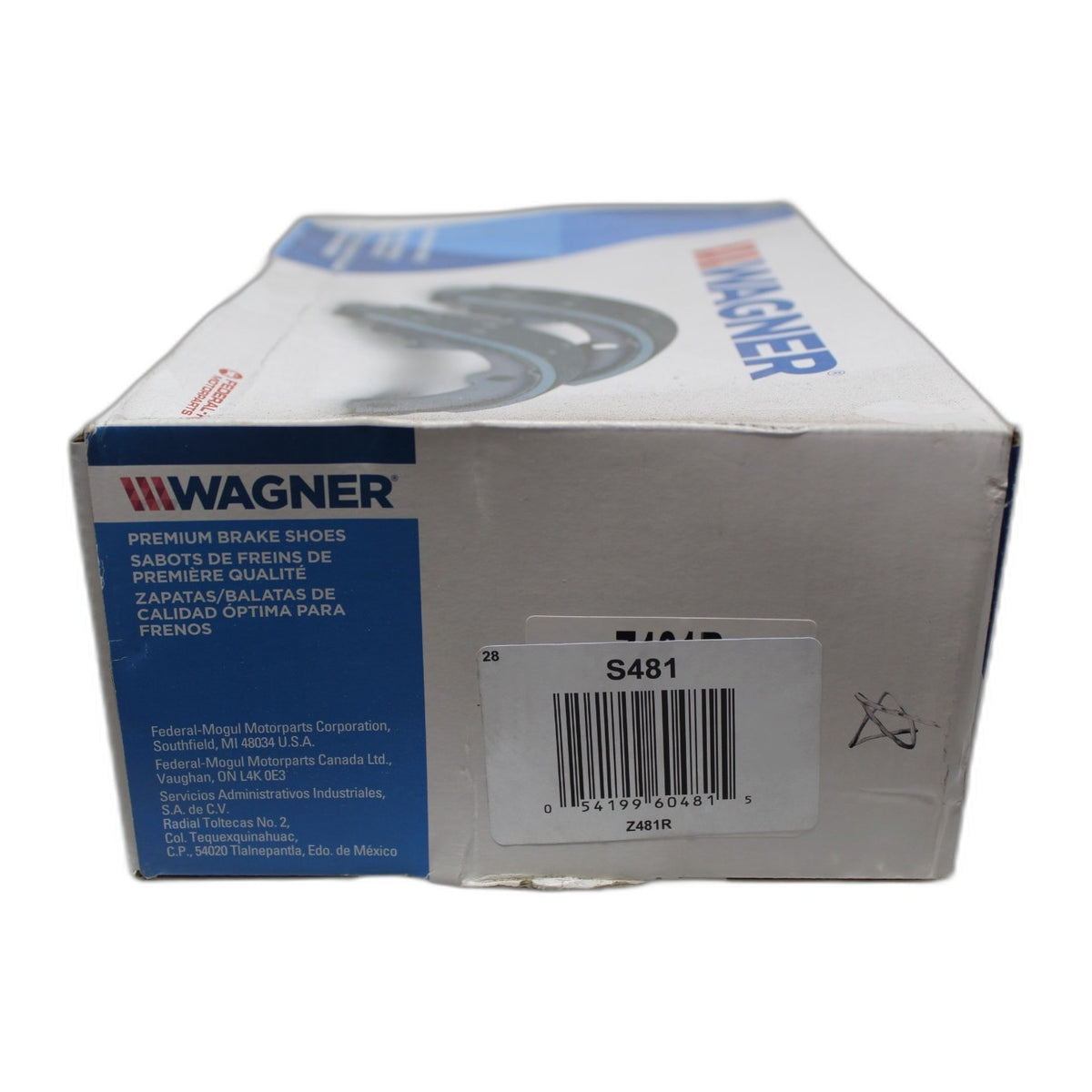 Wagner Z481R Rear drum brake shoes