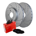 Front Brake Kit 296mm Drilled Rotors TRW Ceramic Pads For Cobalt Malibu G6 Aura