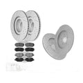 Front & Rear Drilled Rotors + Brake Pads for 2011 - 2014 Ford Edge Lincoln MKX