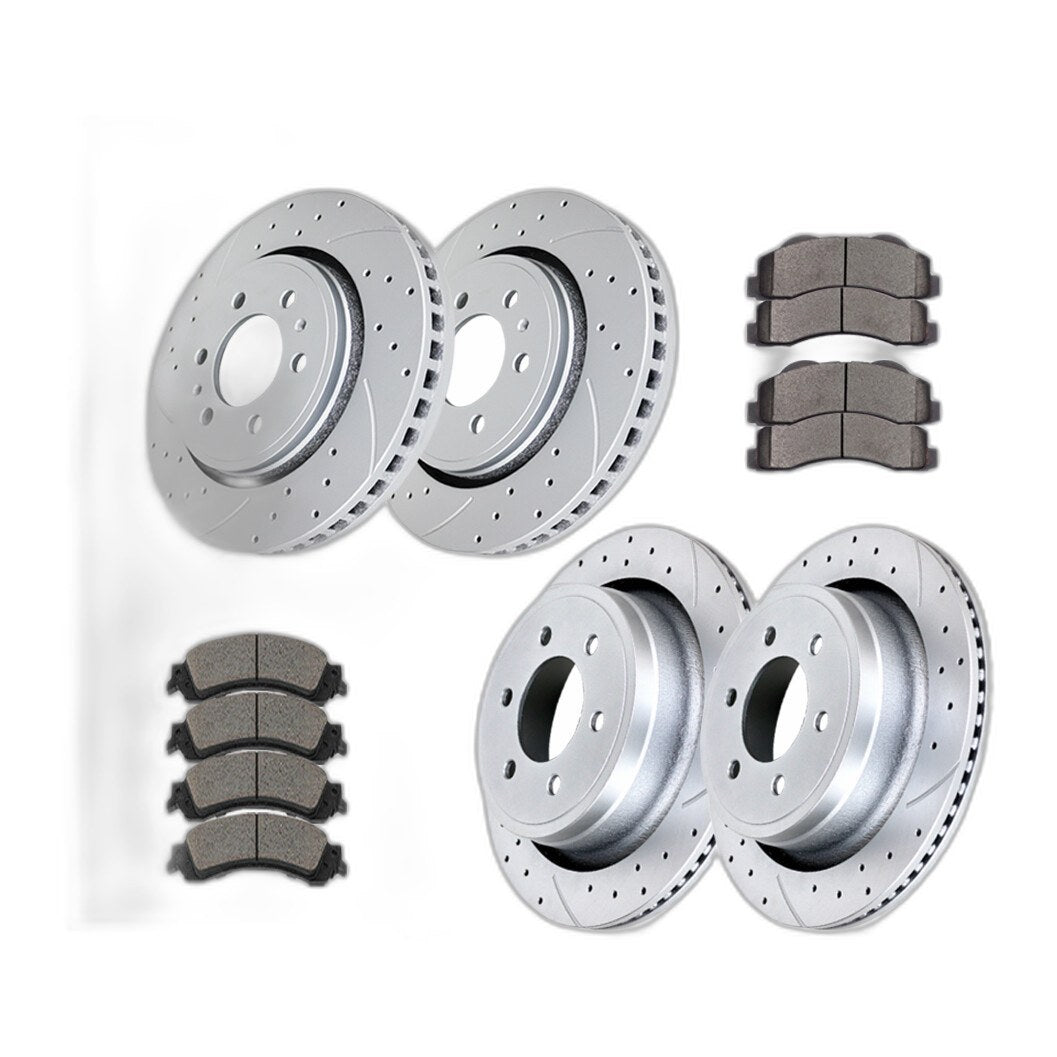 Front Rear Brake Rotors Brake Pads for Ford F-150 Rotor Pad Disc Brakes Kits