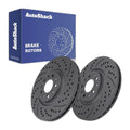 Front Drilled Slotted Brake Rotors Pair for Dodge, Hornet 2023-2025, AWD L4 2.0L