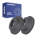 Front Drilled Slotted Brake Rotors Pair for Chevy Silverado 2500 HD 2025