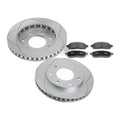 Front Slotted Disc Brake Rotors & Pads Set Fits Lincoln Mark LT, Ford F-150 4WD