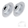 Rear Drilled Brake Rotors Pads Kit for Chrysler 300 V6 Dodge Charger RWD 320mm