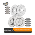 Front Rear Brake Rotors Pads Kit for Nissan 370Z 350Z Infiniti G37 G35 EX35