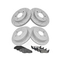 Front Rear Brake Rotors Ceramic Brake Pads For 99 2000 2001 2002 2003 Ford F-150