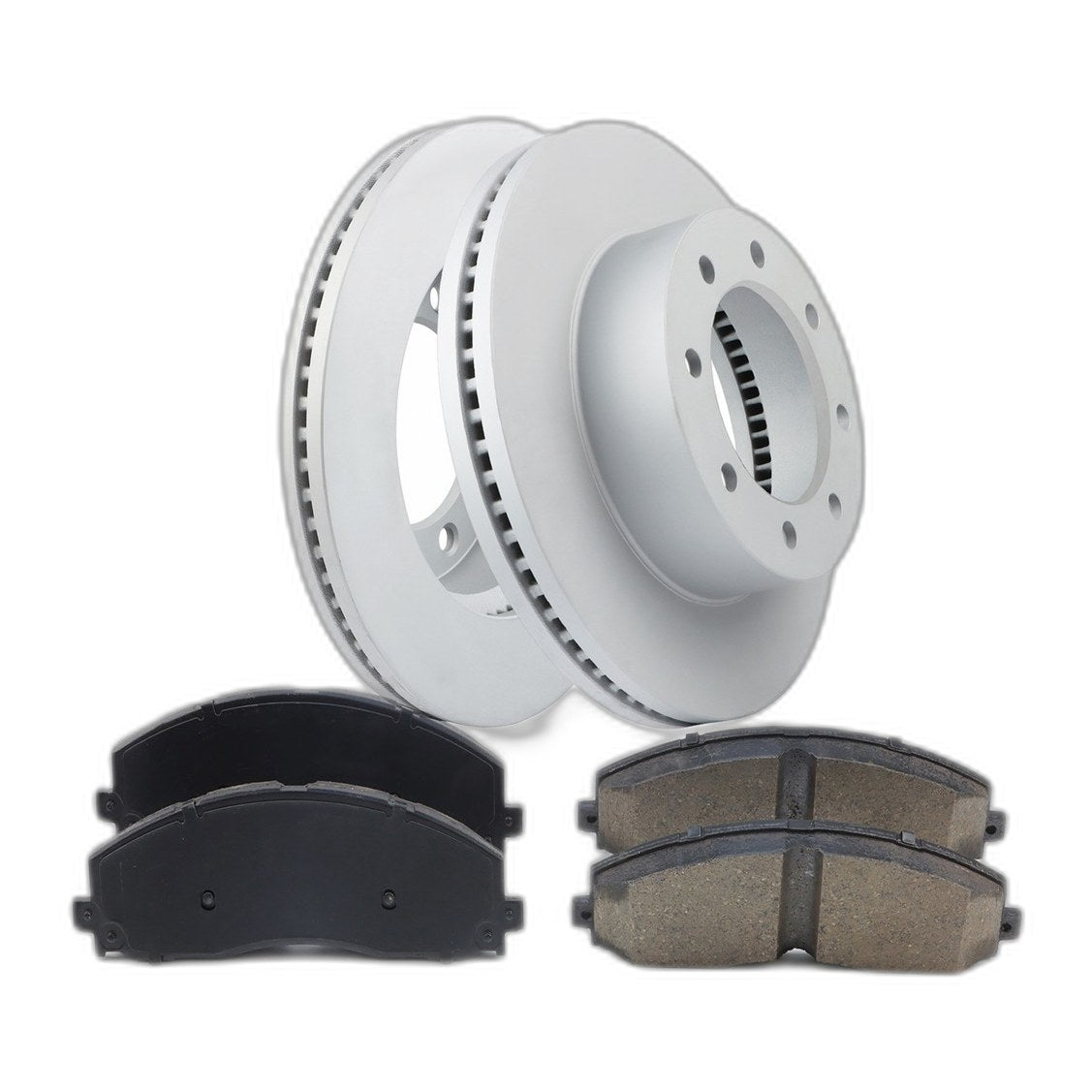 Front Brake Rotors + Ceramic Disc Brake Pad for 2013-2022 Ford F-250 Super Duty