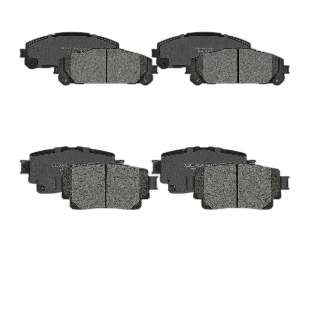 Front & Rear Ceramic Brake Pads Set for 2020 2021 2022 2023 Toyota Highlander