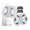 6 Lugs Front & Rear Disc Rotors Ceramic Brake Pads for 2012 - 2020 Ford F-150