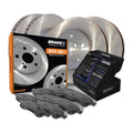 Brake X Front and Rear Brake Pads and Rotors Kit replacement for 2009-2011 HONDA