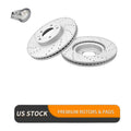 Front Brake Rotors Pads Kit for Lincoln MKZ Ford Fusion Drilled and Slotted