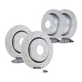 Front and Rear Brake Rotors Pads for Ford F-150 10 11 Drilled Slotted Brakes