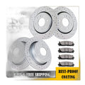 Front and Rear Brake Rotors Pads Kit for Ford F-150 12-2020 Drilled Slotted