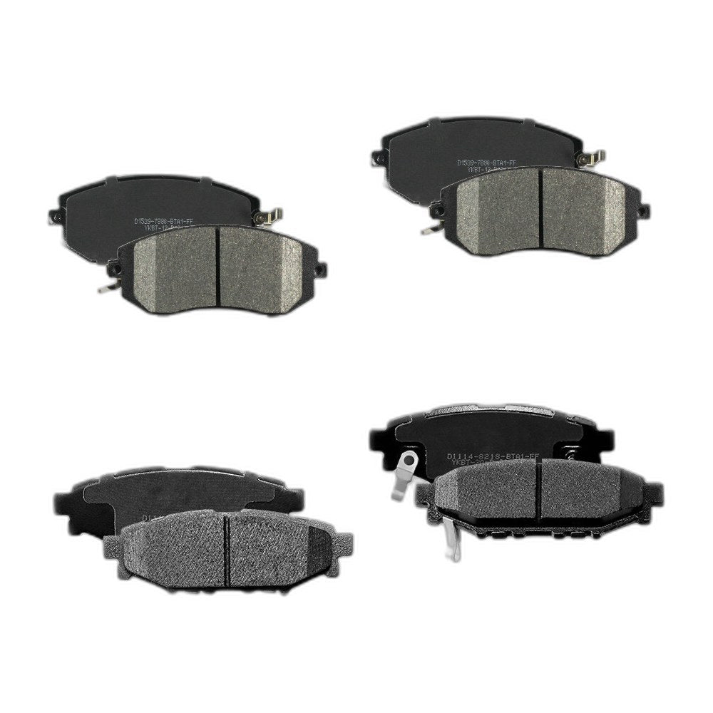 Front & Rear Ceramic Brake Pads Set For Subaru Crosstrek 2016 2017 W/Hardware