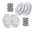 Front Rear Brakes Rotors+ Brake Pads Discs Kits for MKZ Mazda 6 Ford Fusion