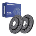 Front Drilled Slotted Brake Rotors Pair for Ford F-150 2020