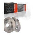 11.02" Rear Solid Brake Rotors & Ceramic Pads Kit for Enhanced Stopping Power