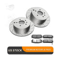 Rear Brake Rotors Pads Kit for GmcTerrain Chevrolet Equinox Drilled Slotted