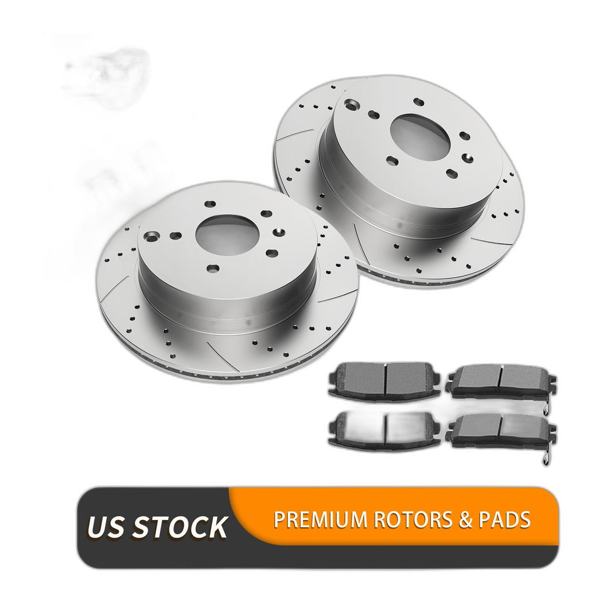 Rear Brake Rotors Pads Kit for GmcTerrain Chevrolet Equinox Drilled Slotted
