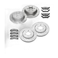 Front Rear Brake Rotors Pads for Ford F-150 12-20 Slotted and Drilled Brakes