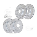 Front & Rear Brake Rotors Pads Kit for Hyundai Sonata 2011-2015 Slotted Brakes