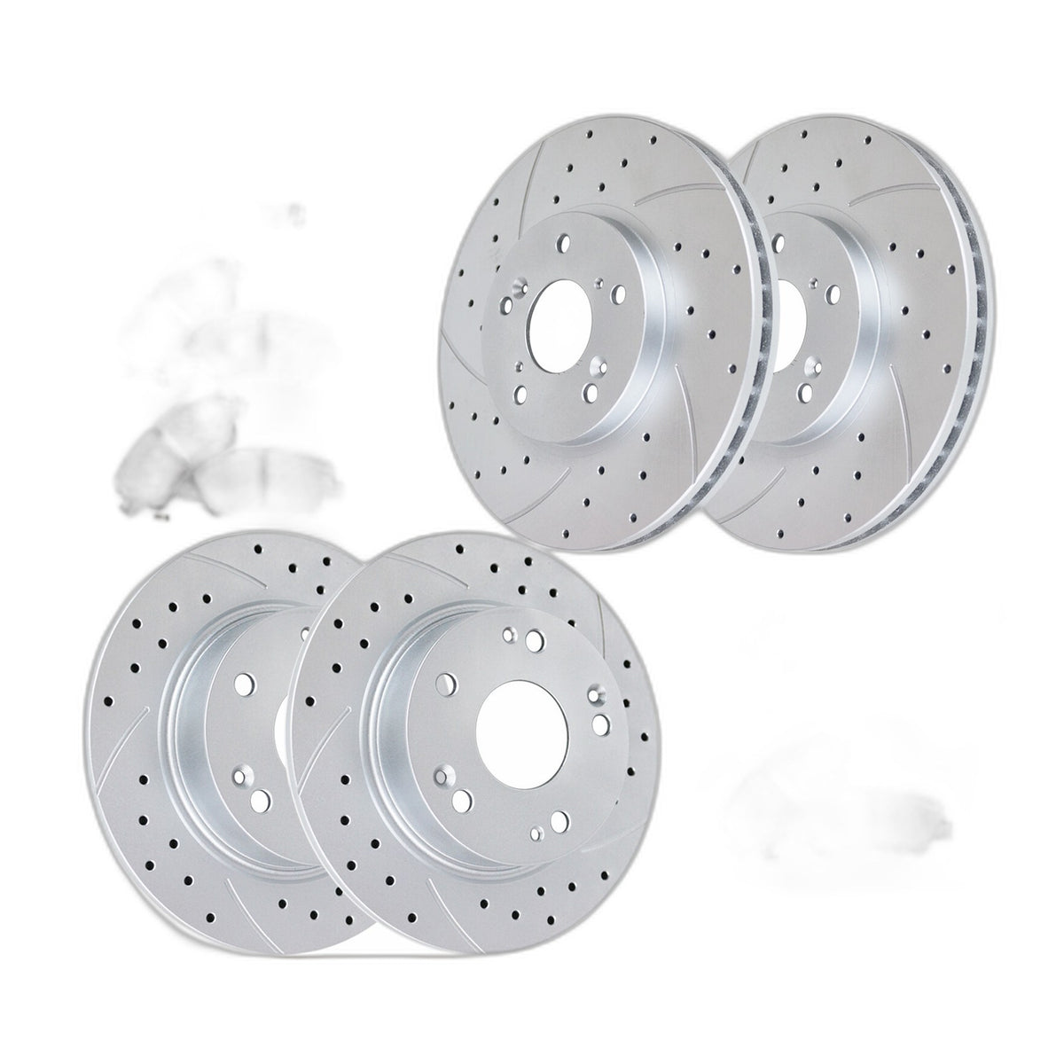 Front & Rear Brake Rotors Pads Kit for Hyundai Sonata 2011-2015 Slotted Brakes
