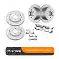 Front Rear Brake Rotors and Ceramic Pads Kit for Ford F-150 2010-2011 Brakes