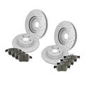 Front & Rear Drilled Brake Rotors & Ceramic Pads Kit For Ford Fusion Lincoln MKZ