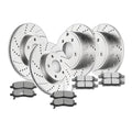 For Jeep Compass Patriot Dodge Avenger Caliber Front Rear Rotors Brakes Pads Kit
