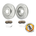 2x Front Brake Rotors & 4x Front Brake Pads for 2007 2008 2009 Ford Edge MKX Kit
