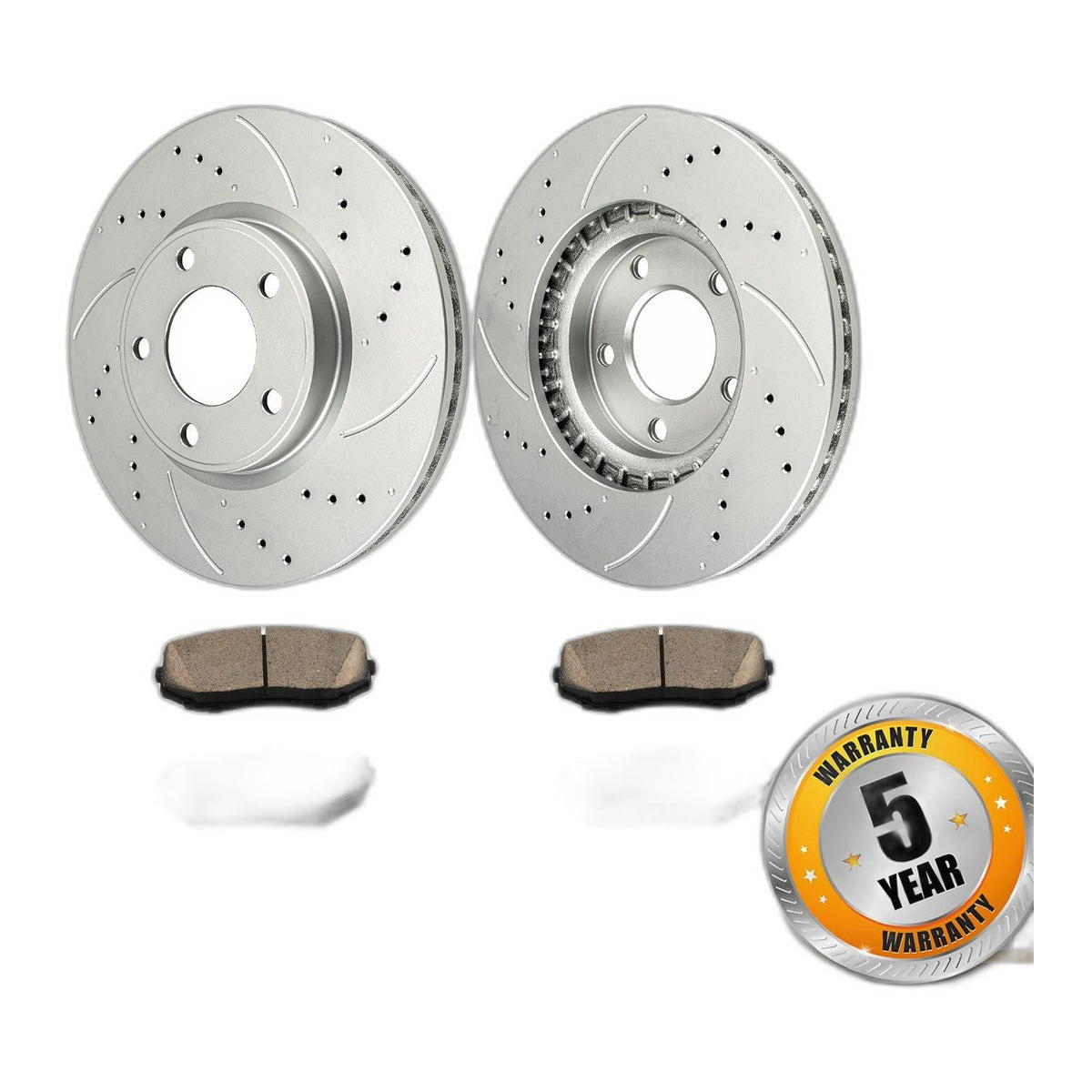 2x Front Brake Rotors & 4x Front Brake Pads for 2007 2008 2009 Ford Edge MKX Kit