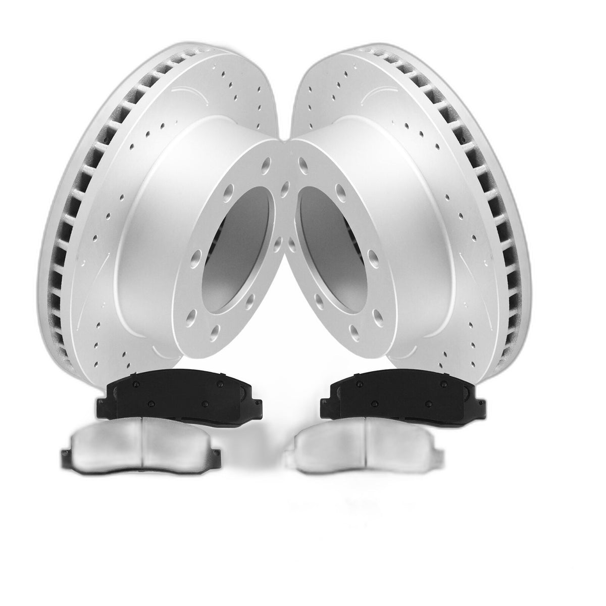 4WD Front Brake Rotors and Brakes Pads Kit for 2005-2008 Ford F-250 Super Duty