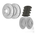 Front & Rear Drilled Rotors + Ceramic Brake Pads Kit for 2006 - 2018 Toyota Rav4