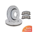 For 2010-2020 Ford F-150 Lincoln Navigator Front Slotted Rotors + Brake Pads Kit