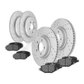 Front and Rear Drilled Rotors + Brake Pads for 2011 - 2014 Ford Edge Lincoln MKX