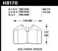 Hawk ER-1 Front Brake Pads - 1999 Ferrari F355