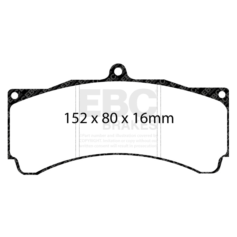 EBC SR-21 Sintered Race Brake Pads DP8032.16SR21 - Alcon CAR 11 Caliper Fit